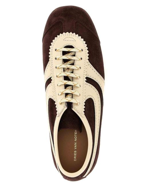 Dries Van Noten Brown Suede Sneakers