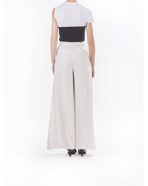 Karl Lagerfeld White Karl Studio Pleated Pants