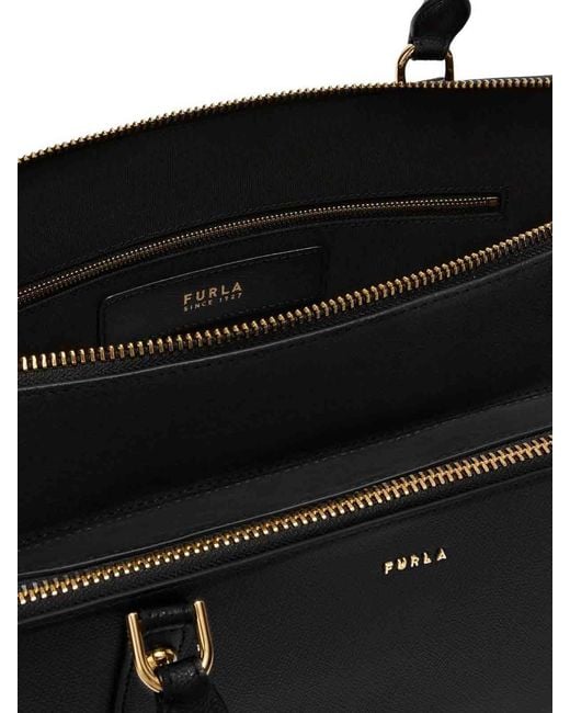 Furla Black Giulia Boston Bag L