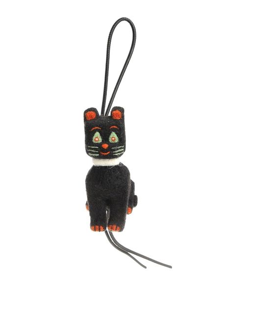 Loewe White Felt Cat Charm By Louis Wain