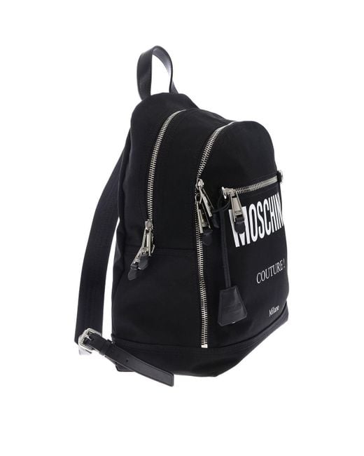 Moschino Black Couture Backpack for men