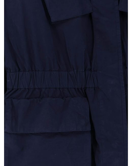 Aspesi Blue Cotton Jacket With Lived Effect