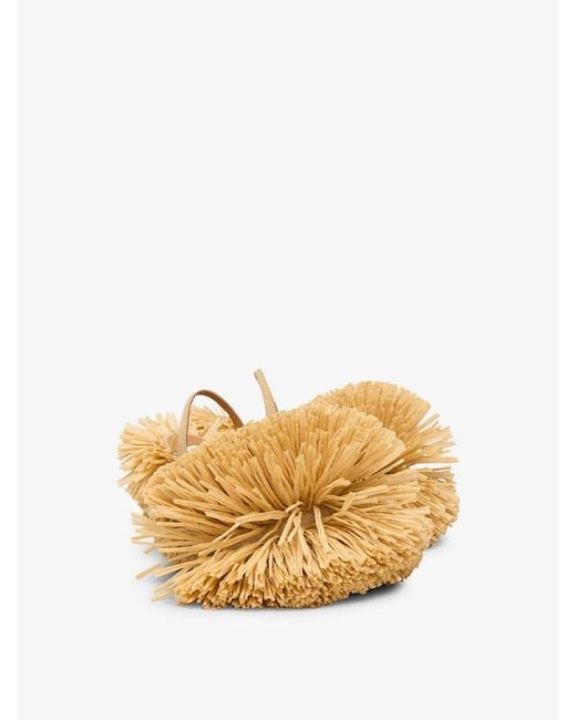 Moschino Metallic Cork Raffia Sandal
