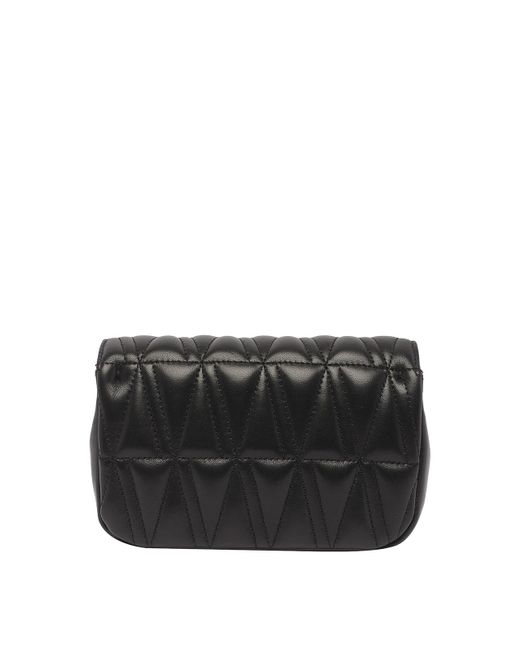 Versace Black Virtus Quilted Leather Bag