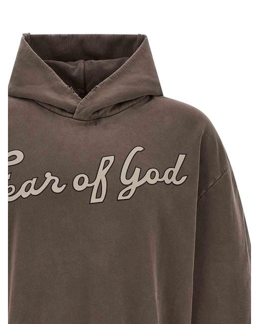 Fear Of God Gray 26 Classic Half Raglan Hoodie for men