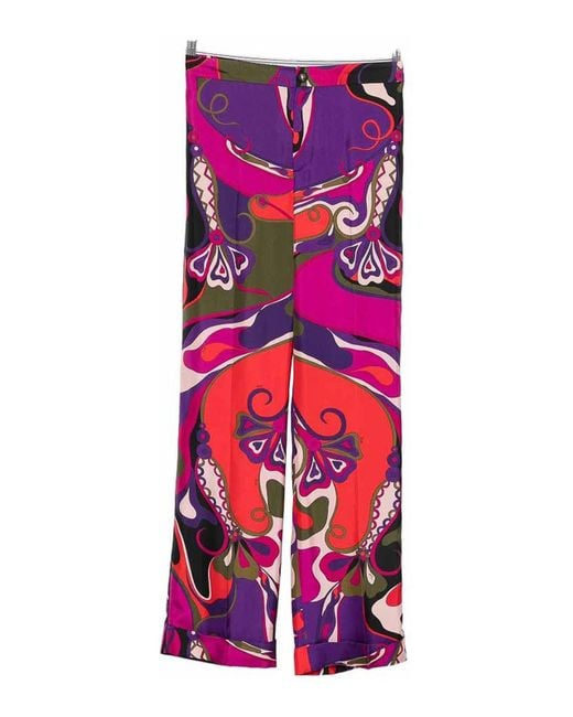 Emilio Pucci Purple Orchidee-Print Pajama Trousers