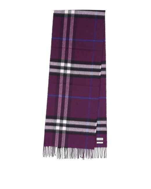 Burberry Purple Cashmere Scarf