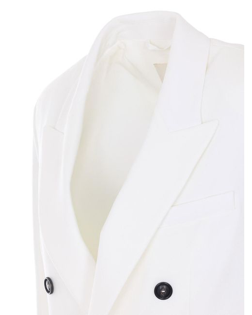 Circolo 1901 White Double Breasted Jacket