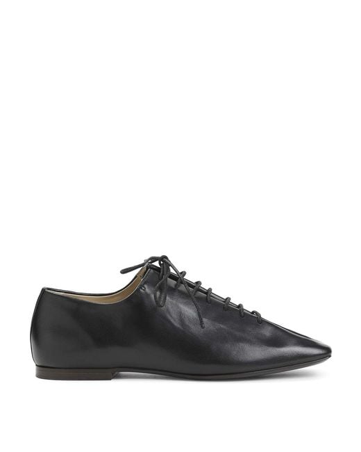 Lemaire Black Souris Flat Classic Derbies