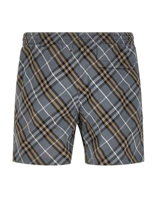 Burberry Gray Swim Check for men