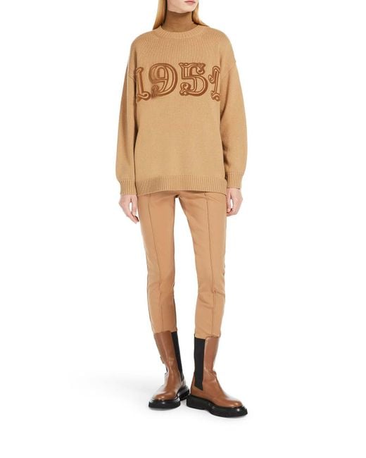 Max Mara Natural Wool And Cashmere Pullover
