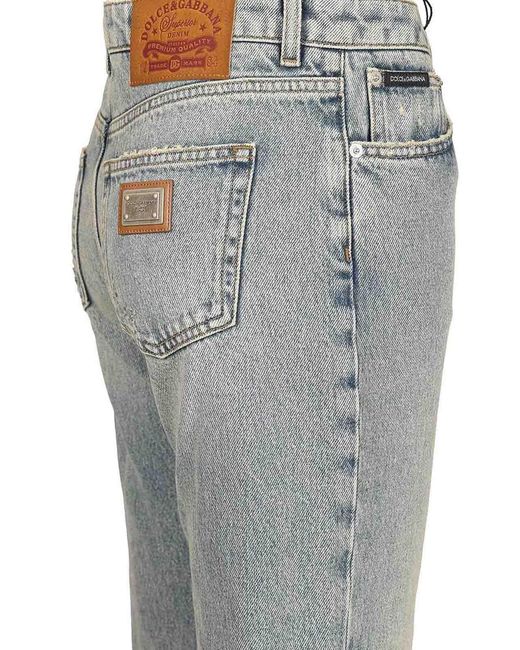 Dolce & Gabbana Gray Straight Leg Jean
