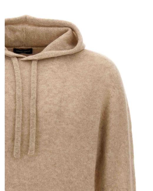 Roberto Collina Natural Hooded Sweater for men
