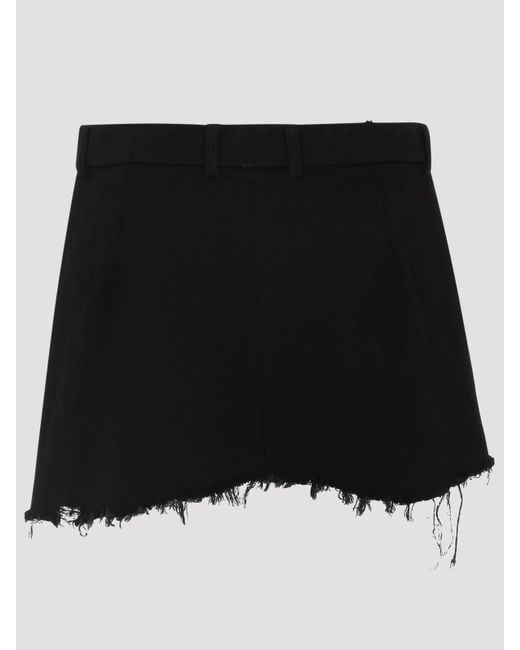 Balenciaga Black Tailored Mini Skirt