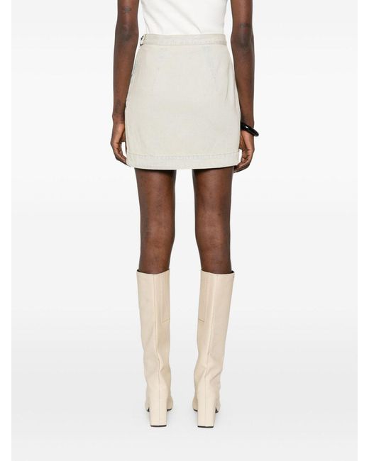 Vivienne Westwood White Rita Asymmetric Denim Skirt