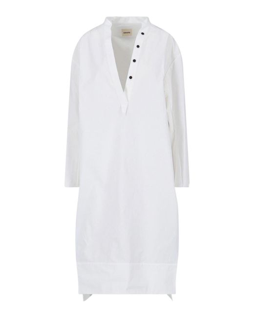 Khaite White Midi Dress