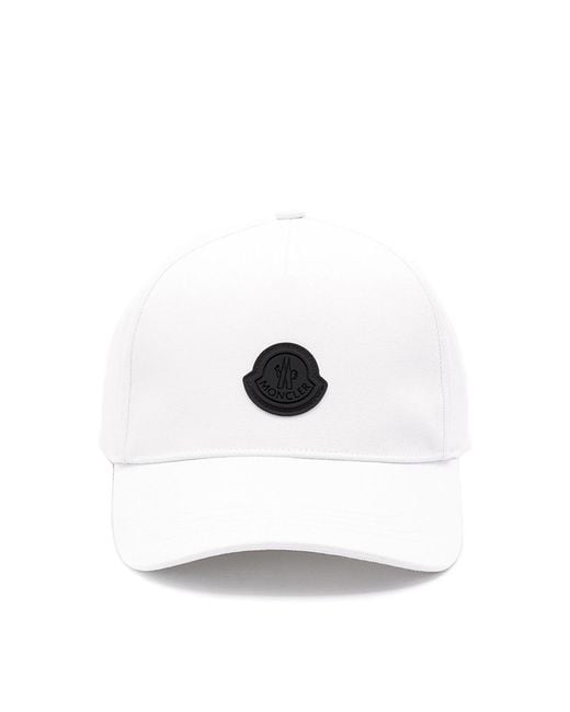 Moncler White Baseball Cap