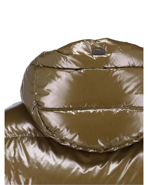 Herno Brown Logo Zip Down Jacket for men