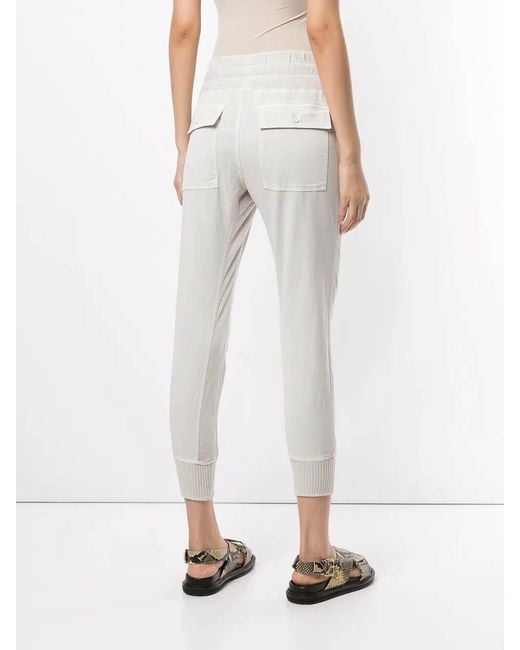 James Perse White Mixed Media Pant