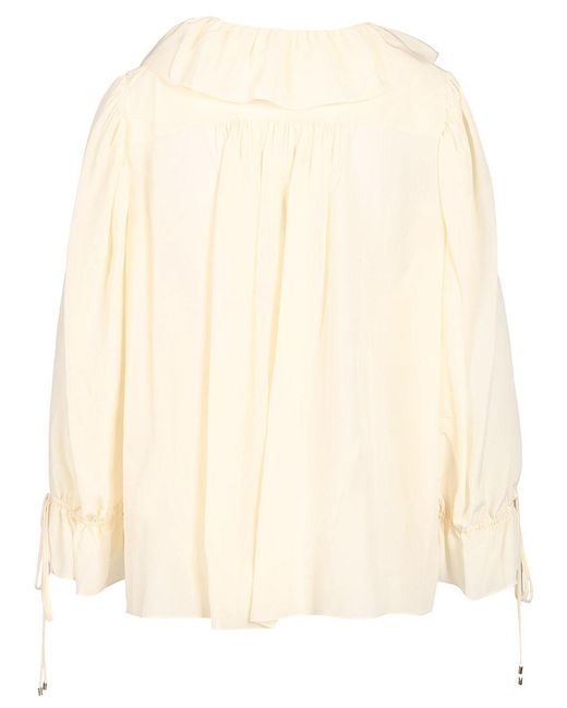 Chloé Natural Long-Sleeved Shirt