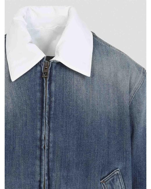 Loewe Blue Zip-Up Jacket for men