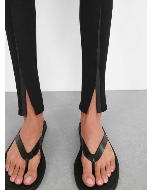 Wardrobe NYC Blue Opaque Front Zip Legging