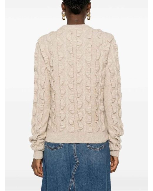 Moschino Natural Chunky Cable Knit Jumper
