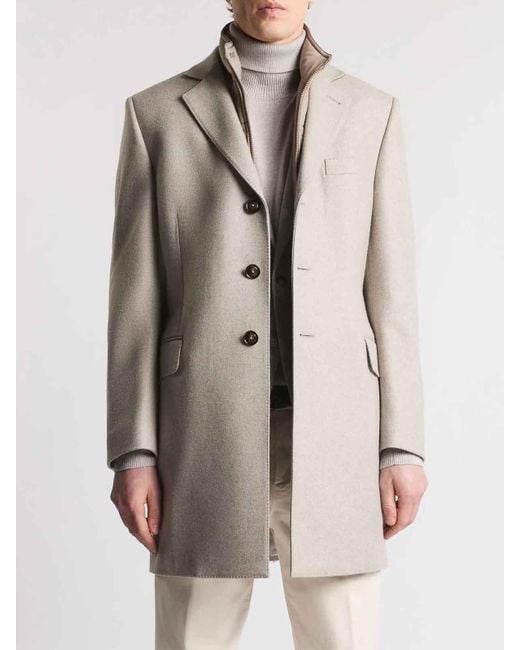 Fay Natural Double -Breasted Coat for men