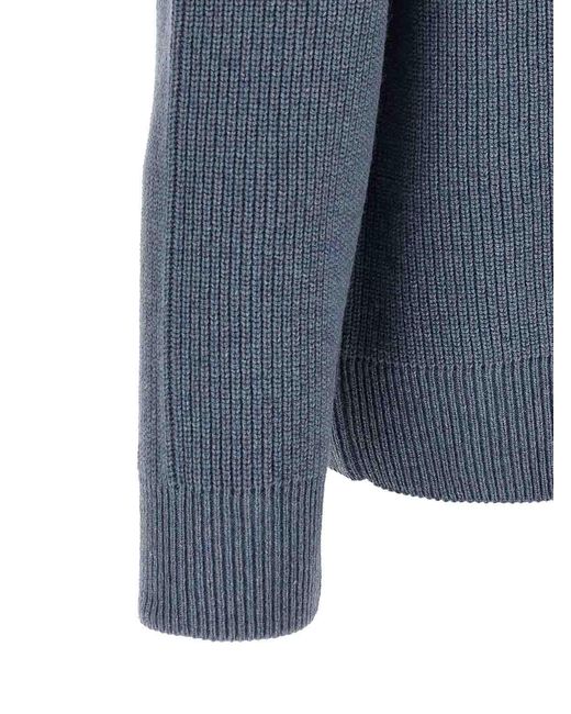 J.W. Anderson Blue Half-Zip Sweater for men