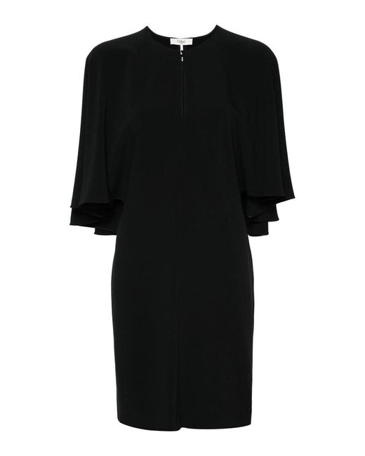Chloé Black Dress With Cape