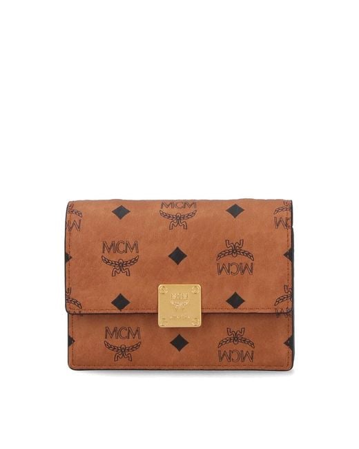 MCM Brown Wallet With Chain