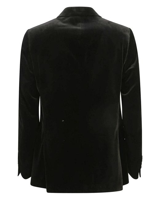 Lardini Black Attitude M-Breasted Velvet Jacket for men