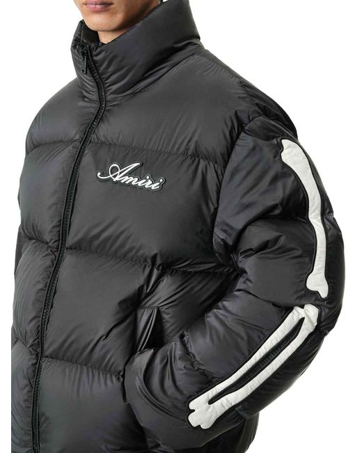 Amiri Black Bones Down Jacket for men