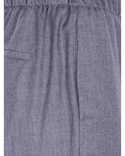 Peserico Blue Slim Fit Trousers