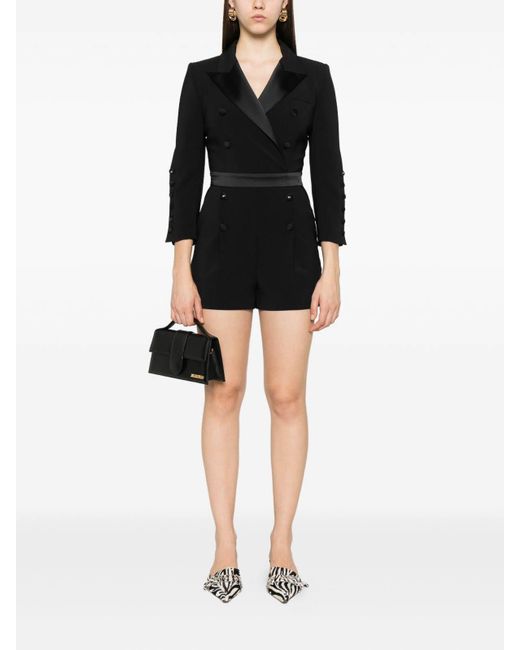 Elisabetta Franchi Black Short Jumpsuit