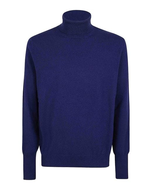 Ballantyne Blue T Neck Pullover for men