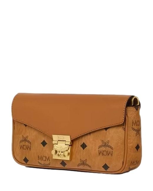 MCM Brown Tracy Leather Crossbody