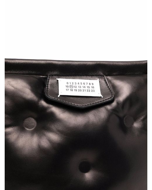 Maison Margiela Black Quilted Leather Messenger Bag for men