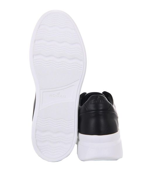 Hogan Black Leather Slip-Ons for men