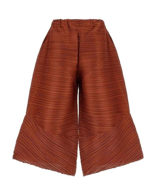 Pleats Please Issey Miyake Red Thicker Bounce Pants