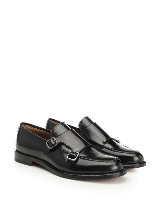 Corvari Black Double Buckle Moccasin for men