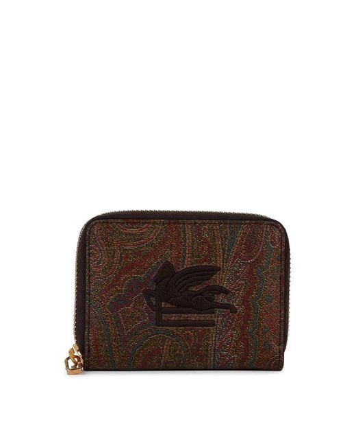 Etro Brown Arnica Leather Wallet