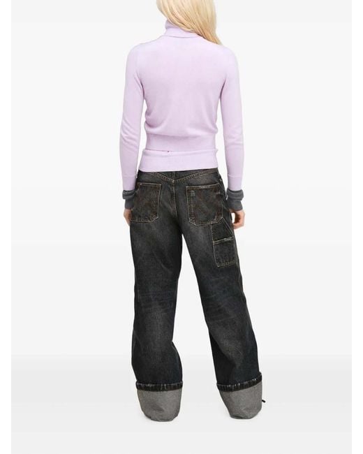 Marc Jacobs Purple Layered Turtleneck Sweater