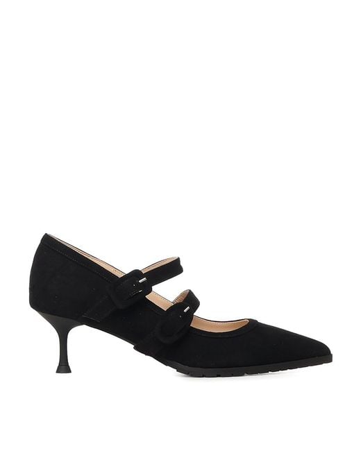 Giuliano Galiano Black Geluci Suede Pumps