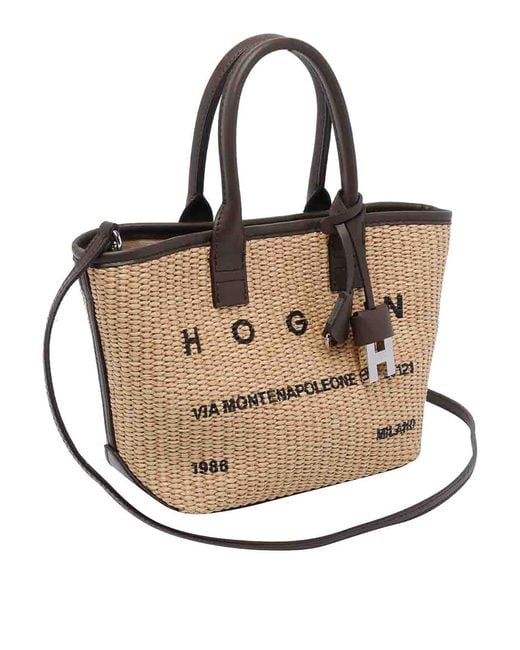 Hogan Natural Logo Shoulder Bag