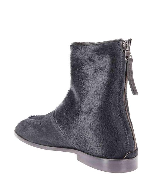Hereu Blue Juliol Boot Calf Hair