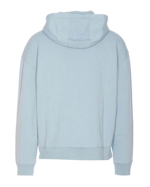 Maison Kitsuné Blue Maison Kitsune Placid Hoodie for men