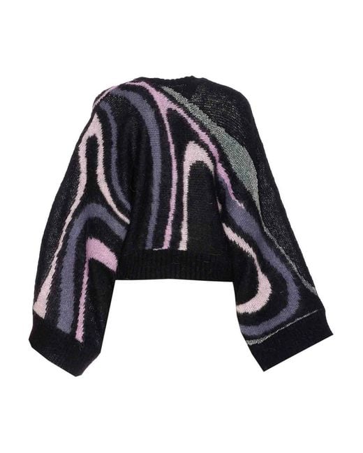 Emilio Pucci Black Marble Texture Sweater