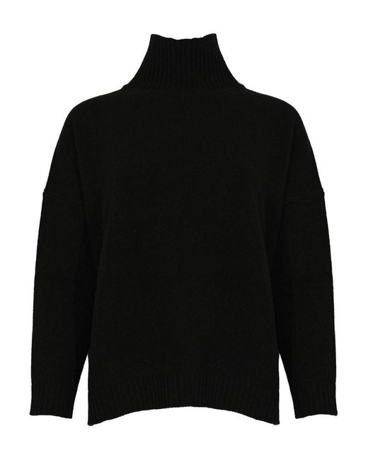 Weekend by Maxmara Black Borgia Wool Turtleneck
