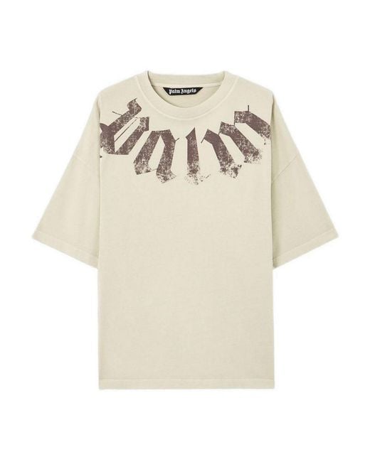 Palm Angels Natural Logo T-Shirt for men